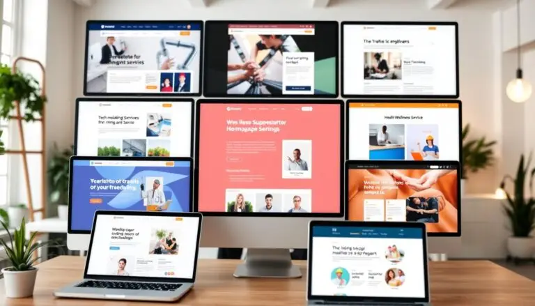 homepage examples for service businesses